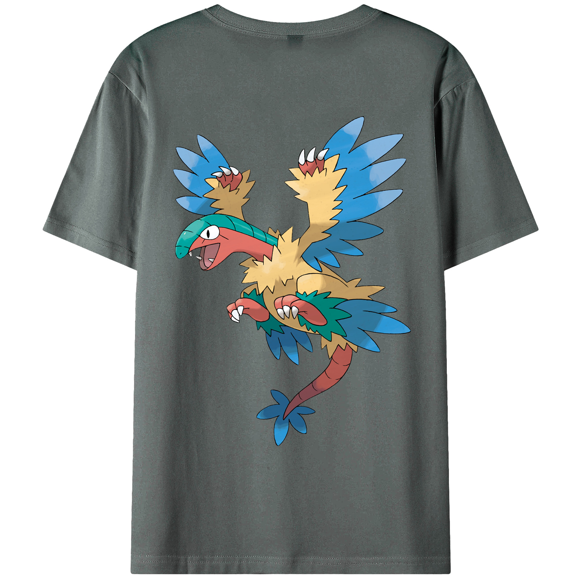 （画像用） ポケットモンスター Pokémon 綿100％ メンズ半袖Tシャツ（バックプリント） 通気性